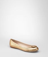 Bottega Veneta® New Gold Intrecciomirage Ballerina Bottega Veneta® New Gold Intrecciomirage Ballerina