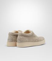Bottega Veneta® Fume Intrecciato Suede Sneaker Bottega Veneta® Fume Intrecciato Suede Sneaker