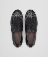 Bottega Veneta® Nero Intrecciato Calf Moccasin Bottega Veneta® Nero Intrecciato Calf Moccasin