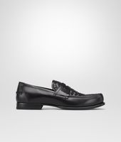 Bottega Veneta® Nero Intrecciato Calf Moccasin Bottega Veneta® Nero Intrecciato Calf Moccasin