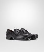 Bottega Veneta® Nero Intrecciato Calf Moccasin Bottega Veneta® Nero Intrecciato Calf Moccasin
