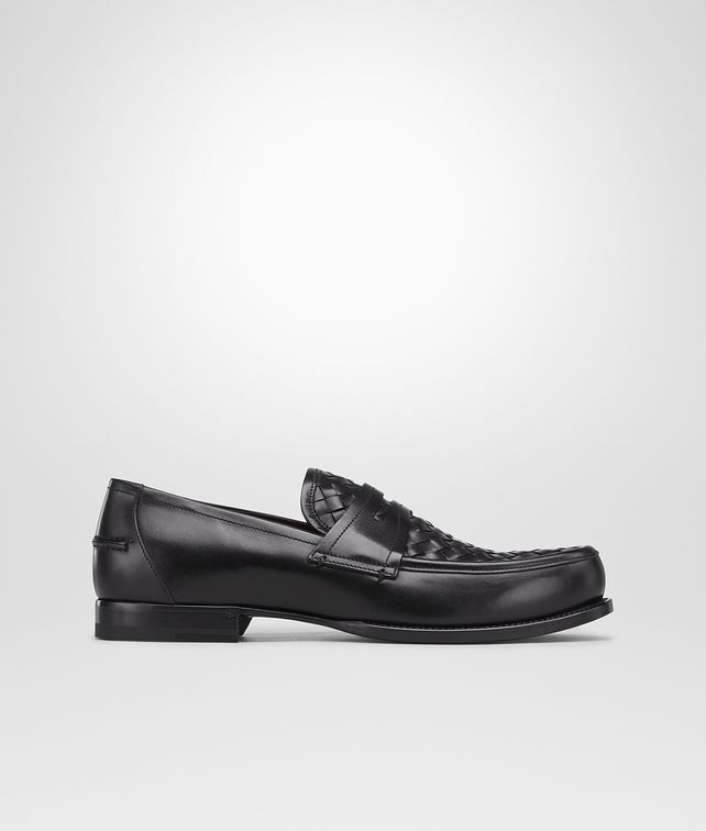 BOTTEGA VENETA Nero Intrecciato Calf Moccasin Mocassin or Slipper U fp