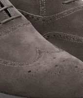 Bottega Veneta® Ardoise Calf Suede York Shoe Bottega Veneta® Ardoise Calf Suede York Shoe