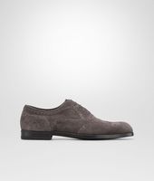 Bottega Veneta® Ardoise Calf Suede York Shoe Bottega Veneta® Ardoise Calf Suede York Shoe
