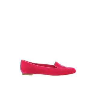 ALEXANDER MCQUEEN, Flats, Velvet Skull Slipper
