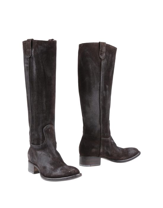 These are women's brown dark leather heel adult soft high boots from