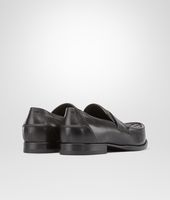 Bottega Veneta® Nero Calf Intrecciato Caiman Moccasin Bottega Veneta® Nero Calf Intrecciato Caiman Moccasin