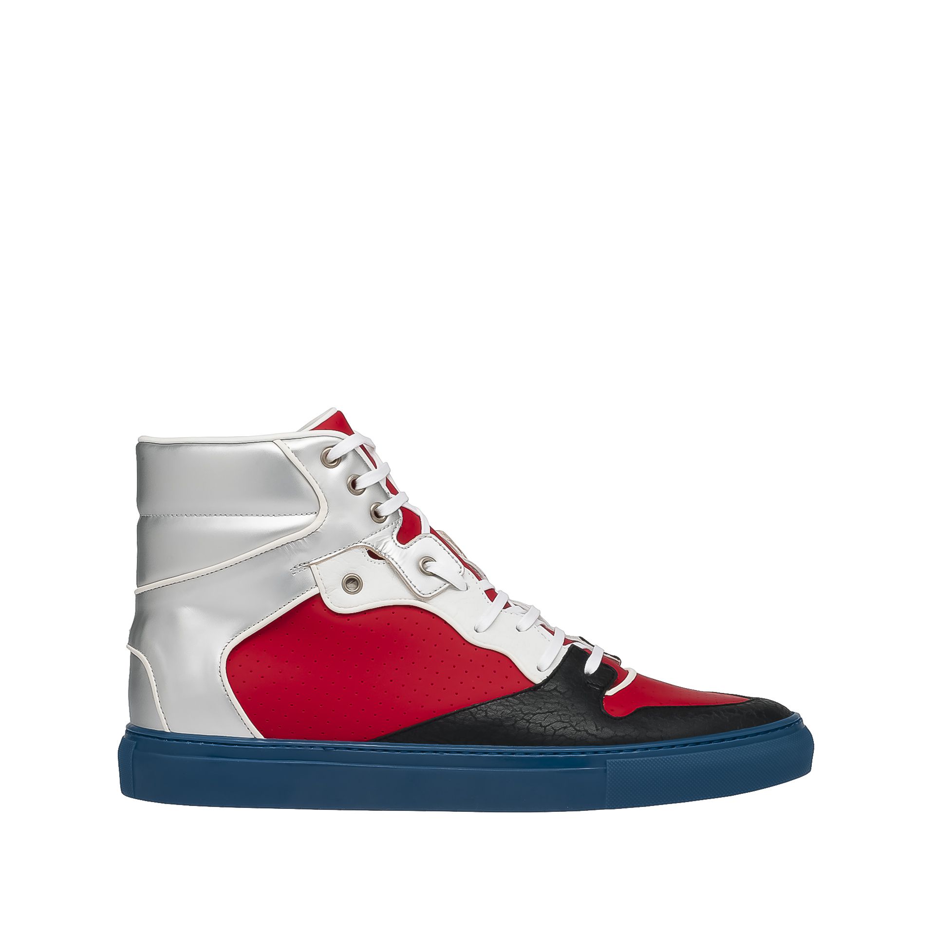 Balenciaga Sneakers Hautes Multimatières Perforations Balenciaga Sneakers Hautes Multimatières Perforations