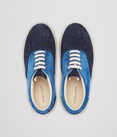 Bottega Veneta® Prusse Électrique Intrecciato Suede Sneaker Bottega Veneta® Prusse Électrique Intrecciato Suede Sneaker