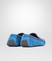 Bottega Veneta® Électrique Intrecciato Suede Moccasin Bottega Veneta® Électrique Intrecciato Suede Moccasin