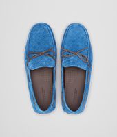 Bottega Veneta® Électrique Intrecciato Suede Moccasin Bottega Veneta® Électrique Intrecciato Suede Moccasin