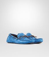 Bottega Veneta® Électrique Intrecciato Suede Moccasin Bottega Veneta® Électrique Intrecciato Suede Moccasin