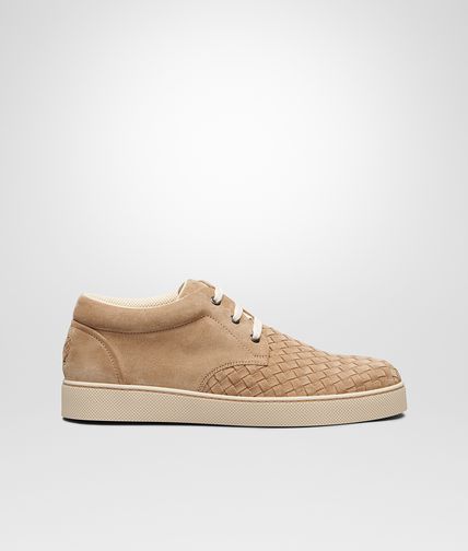 BOTTEGA VENETA - Walnut Intrecciato Suede Sneaker