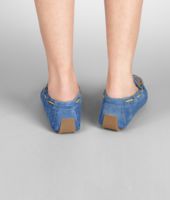 Bottega Veneta® Électrique Intrecciato Suede Moccasin Bottega Veneta® Électrique Intrecciato Suede Moccasin