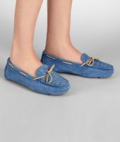 Bottega Veneta® Électrique Intrecciato Suede Moccasin Bottega Veneta® Électrique Intrecciato Suede Moccasin