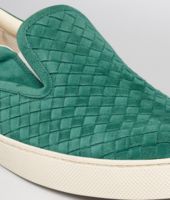 Bottega Veneta® Menthe Intrecciato Suede Sneaker Bottega Veneta® Menthe Intrecciato Suede Sneaker