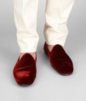 Bottega Veneta® Dark Tangerine Velvet Smooth Chevre Outdoor Slipper Bottega Veneta® Dark Tangerine Velvet Smooth Chevre Outdoor Slipper