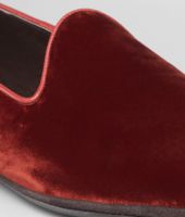 Bottega Veneta® Dark Tangerine Velvet Smooth Chevre Outdoor Slipper Bottega Veneta® Dark Tangerine Velvet Smooth Chevre Outdoor Slipper