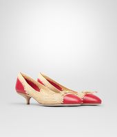 Bottega Veneta® Natuarale Fraise Straw Smooth Chevre Pump Bottega Veneta® Natuarale Fraise Straw Smooth Chevre Pump
