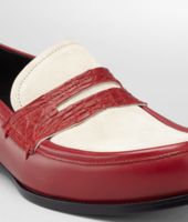 Bottega Veneta® Fraise Brunissable Suede Caiman Loafer Bottega Veneta® Fraise Brunissable Suede Caiman Loafer
