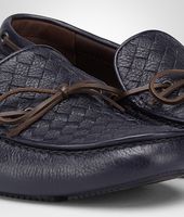 Bottega Veneta® Prusse Intrecciato Washed Cervo Moccasin Bottega Veneta® Prusse Intrecciato Washed Cervo Moccasin