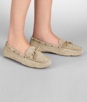 Bottega Veneta® Walnut Intrecciato Suede Moccasin Bottega Veneta® Walnut Intrecciato Suede Moccasin