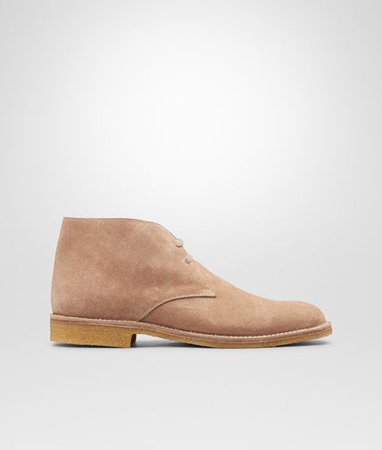 BOTTEGA VENETA - Walnut Calf Suede Desert Boot
