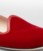 Bottega Veneta® Dark Fraise Velluto Smooth Chevre Outdoor Slipper Bottega Veneta® Dark Fraise Velluto Smooth Chevre Outdoor Slipper