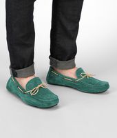 Bottega Veneta® Menthe Intrecciato Suede Moccasin Bottega Veneta® Menthe Intrecciato Suede Moccasin