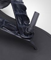 Bottega Veneta® Dark Prusse Crocodile Sandal Bottega Veneta® Dark Prusse Crocodile Sandal