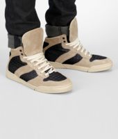 Bottega Veneta® Walnut Nero Intrecciato Calf Suede Sneaker Bottega Veneta® Walnut Nero Intrecciato Calf Suede Sneaker