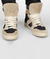Bottega Veneta® Walnut Nero Intrecciato Calf Suede Sneaker Bottega Veneta® Walnut Nero Intrecciato Calf Suede Sneaker