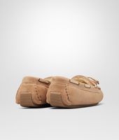 Bottega Veneta® Walnut Intrecciato Shearling Moccasin Bottega Veneta® Walnut Intrecciato Shearling Moccasin