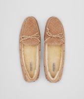 Bottega Veneta® Walnut Intrecciato Shearling Moccasin Bottega Veneta® Walnut Intrecciato Shearling Moccasin