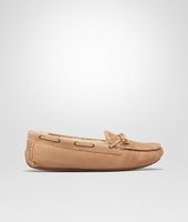 Bottega Veneta® Walnut Intrecciato Shearling Moccasin Bottega Veneta® Walnut Intrecciato Shearling Moccasin