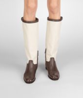Bottega Veneta® Edoardo Naturale Reno Calf Canvas Boot Bottega Veneta® Edoardo Naturale Reno Calf Canvas Boot