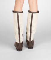 Bottega Veneta® Edoardo Naturale Reno Calf Canvas Boot Bottega Veneta® Edoardo Naturale Reno Calf Canvas Boot