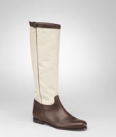 Bottega Veneta® Edoardo Naturale Reno Calf Canvas Boot Bottega Veneta® Edoardo Naturale Reno Calf Canvas Boot