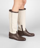 Bottega Veneta® Edoardo Naturale Reno Calf Canvas Boot Bottega Veneta® Edoardo Naturale Reno Calf Canvas Boot