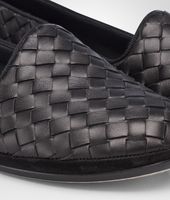 Bottega Veneta® Nero Intrecciato Nappa Outdoor Slipper Bottega Veneta® Nero Intrecciato Nappa Outdoor Slipper