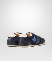 Bottega Veneta® Prusse Électrique Intrecciato Smooth Chevre Suede Ayers Sneaker Bottega Veneta® Prusse Électrique Intrecciato Smooth Chevre Suede Ayers Sneaker