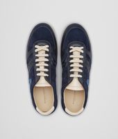 Bottega Veneta® Prusse Électrique Intrecciato Smooth Chevre Suede Ayers Sneaker Bottega Veneta® Prusse Électrique Intrecciato Smooth Chevre Suede Ayers Sneaker