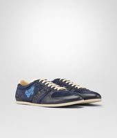 Bottega Veneta® Prusse Électrique Intrecciato Smooth Chevre Suede Ayers Sneaker Bottega Veneta® Prusse Électrique Intrecciato Smooth Chevre Suede Ayers Sneaker