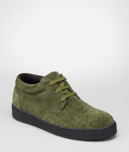 BOTTEGA VENETA - SNEAKERS SERGEANT IN CAMOSCIO INTRECCIATO
