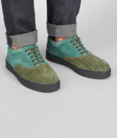Bottega Veneta® SNEAKER AUS WILDLEDER INTRECCIATO MENTHE SERGEANT Bottega Veneta® SNEAKER AUS WILDLEDER INTRECCIATO MENTHE SERGEANT