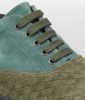 Bottega Veneta® SERGEANT MENTHE INTRECCIATO SUEDE SNEAKER Bottega Veneta® SERGEANT MENTHE INTRECCIATO SUEDE SNEAKER