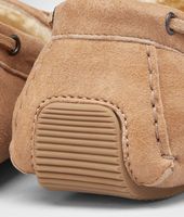 Bottega Veneta® Walnut Intrecciato Shearling Moccasin Bottega Veneta® Walnut Intrecciato Shearling Moccasin