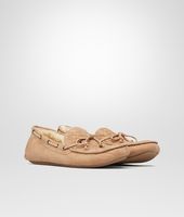 Bottega Veneta® Walnut Intrecciato Shearling Moccasin Bottega Veneta® Walnut Intrecciato Shearling Moccasin