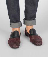 Bottega Veneta® AUBERGINE NERO STUOIA SMOOTH CHEVRE SLIP ON Bottega Veneta® AUBERGINE NERO STUOIA SMOOTH CHEVRE SLIP ON