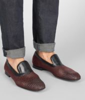 Bottega Veneta® AUBERGINE NERO STUOIA SMOOTH CHEVRE SLIP ON Bottega Veneta® AUBERGINE NERO STUOIA SMOOTH CHEVRE SLIP ON